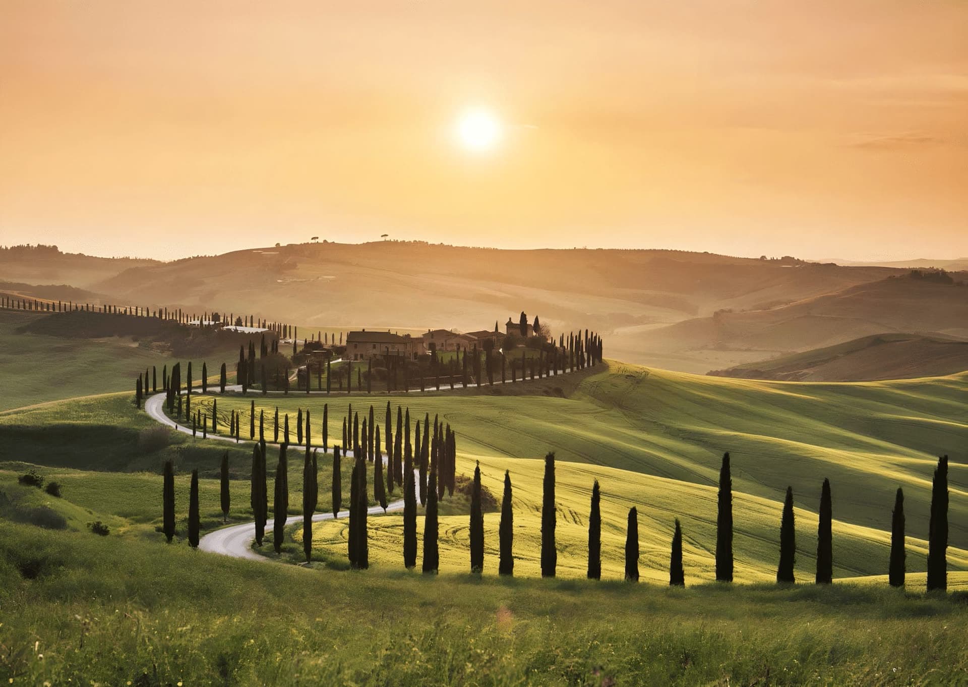 Tuscany cycling terrain
